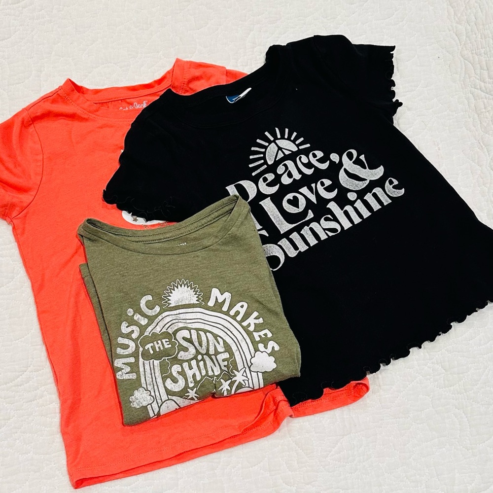 LOT of Girls size small (age 6/7) Tees | CAT & JACK | OLD NAVY